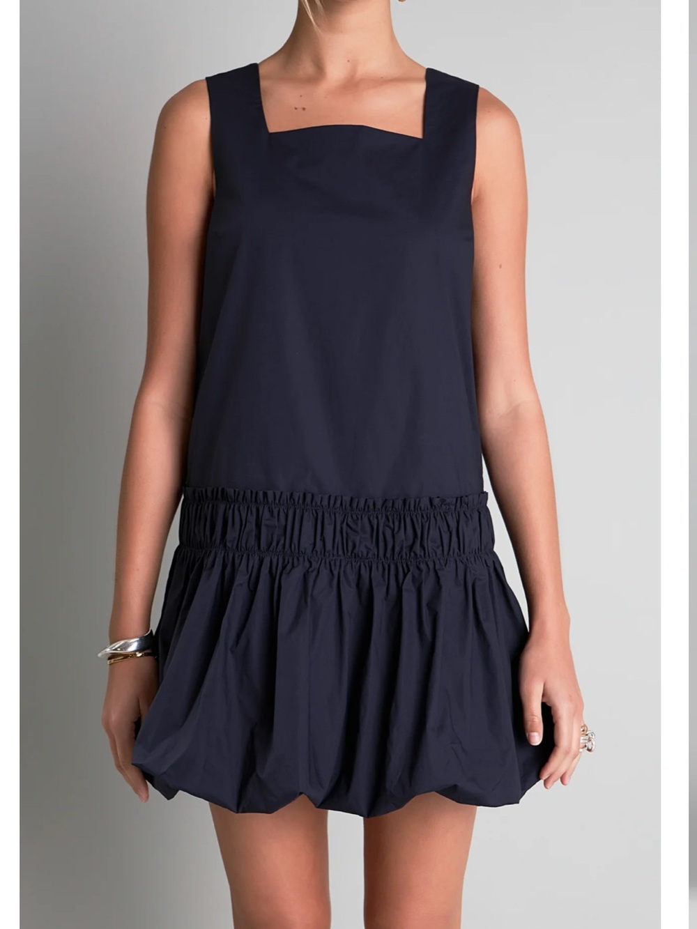 New ENGLISH FACTORY SZ XS SHIRRING DETAILED SLEEVELESS DRESS